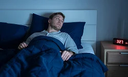 Человек в кровати